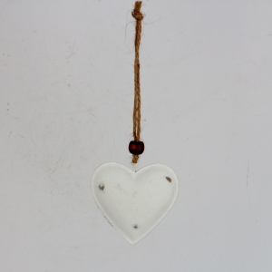 Dekorácia závesné srdce kovové 6cm