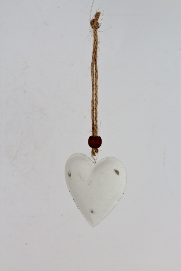 Dekorácia závesné srdce kovové 6cm