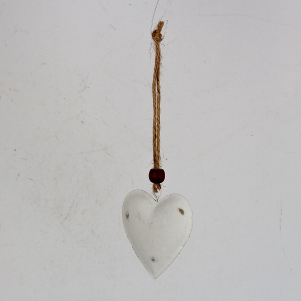 Dekorácia závesné srdce kovové 6cm