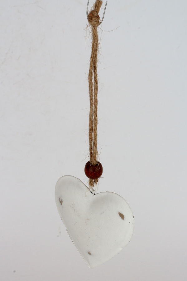 Dekorácia závesné srdce kovové 6cm