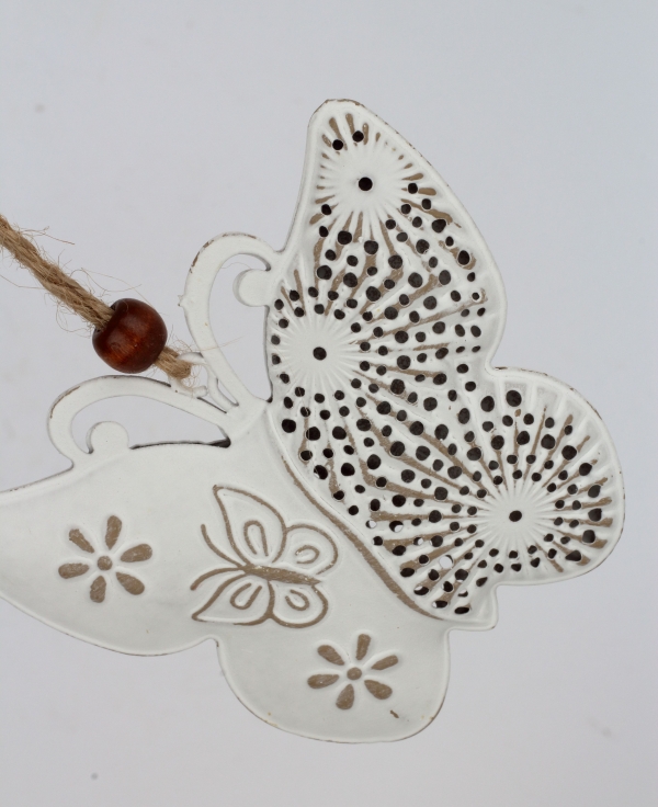 Dekorácie závesný motýľ kovový 9x7,5cm