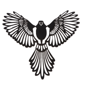 Dekorácia z dreva na stenu vták 35x35cm