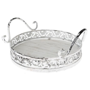Dekoračný podnos kovový 23cm