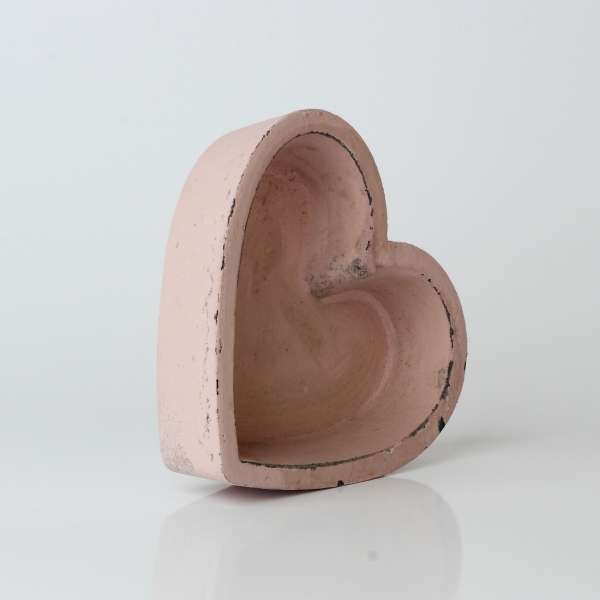 Dekoračné podnos ružové srdce 12x12cm