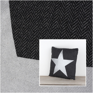 Dekoračné vankúš hviezda čierny 45x45cm