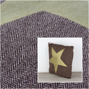 Dekoračné vankúš hviezda hnedý 45x45cm