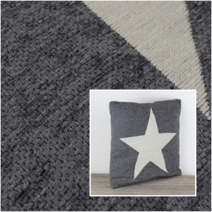Dekoračné vankúš hviezda sivý 45x45cm