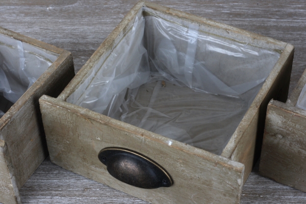 Dekoračné šuplíky 14/21/27cm (set 3ks)