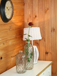 Dekoračné váza poháre s pletivom 26cm