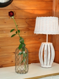 Dekoračná váza poháre s pletivom 34cm