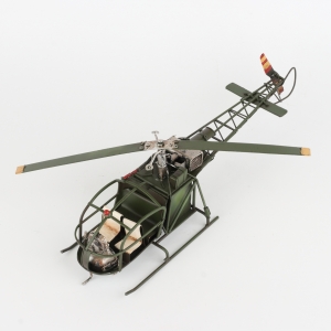 Dekoratívne kovový model vrtuľníka 43cm