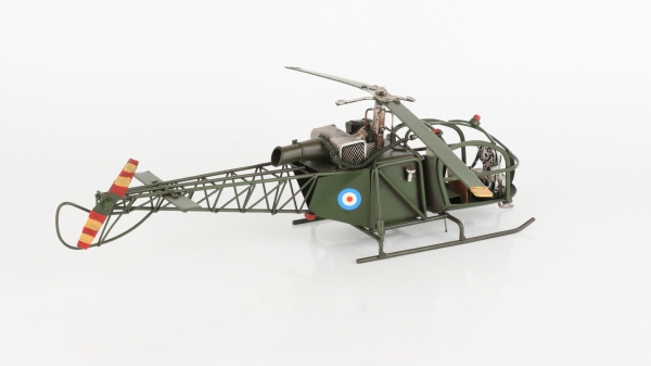 Dekoratívne kovový model vrtuľníka 43cm