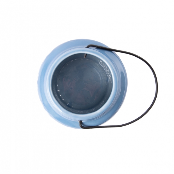 Dekoratívna lucerna modrá 9,9cm