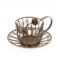 Dekoratívne obal na kvetináč hrnček s tanierikom 25x30cm