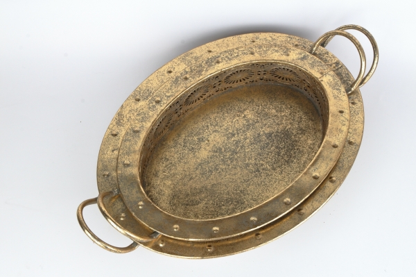 Dekoratívny podnos ovál ANTIK 46 x 27 cm