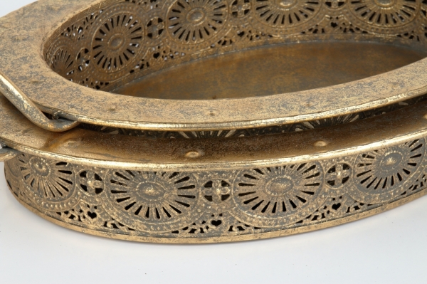 Dekoratívny podnos ovál ANTIK 46 x 27 cm