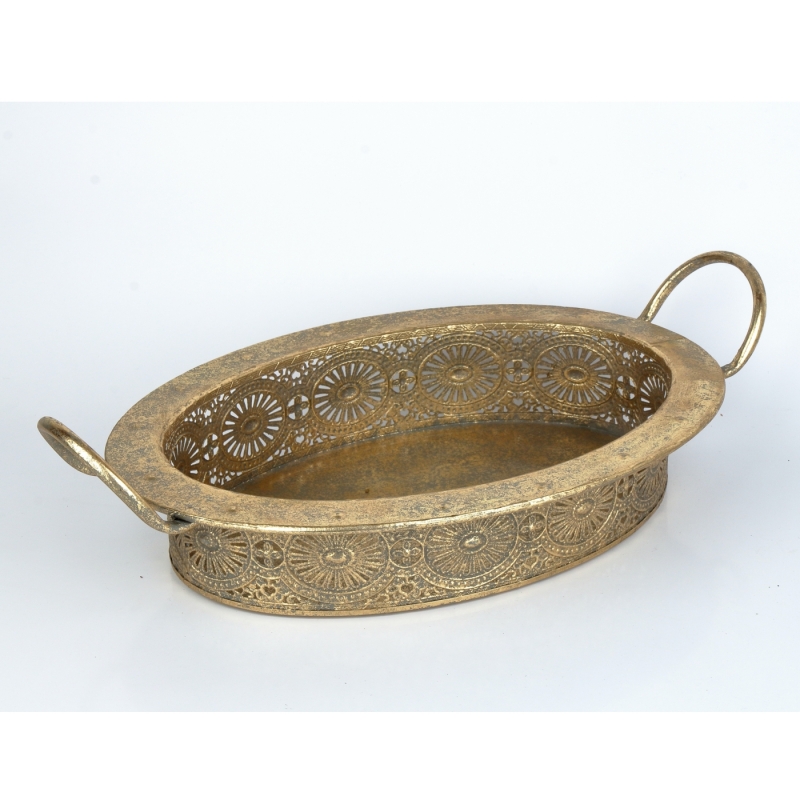 Dekoratívny podnos ovál ANTIK 53 x 32 cm