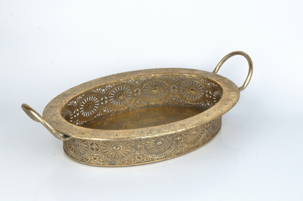 Dekoratívny podnos ovál ANTIK 53 x 32 cm