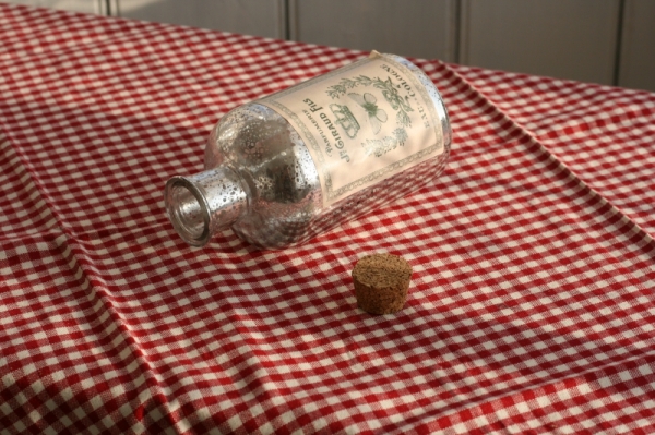 Dekoratívna sklenená fľaša 16,5x8x8cm