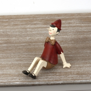 Dekoratívne soška sediaci Pinokio 15x11x14cm