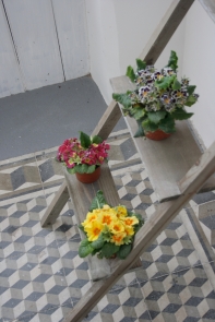 Dekoratívne rebrík hnedý 120 cm