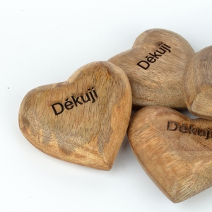 Děkuji - srdce 7 x 7 x 3 cm