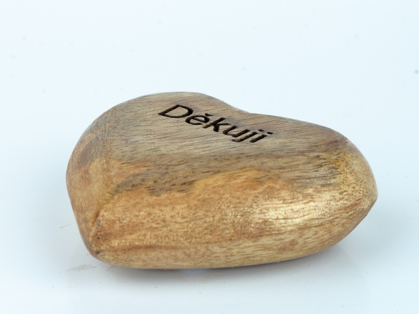 Děkuji - srdce 7 x 7 x 3 cm