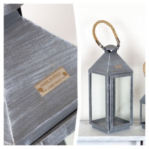 Dizajnová kovova lucerna 42cm