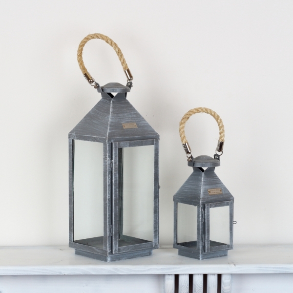 Dizajnová kovova lucerna 42cm