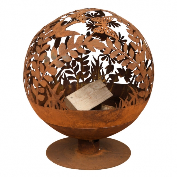 Dizajnové ohnisko vyrezávané lúka 58x57x66cm