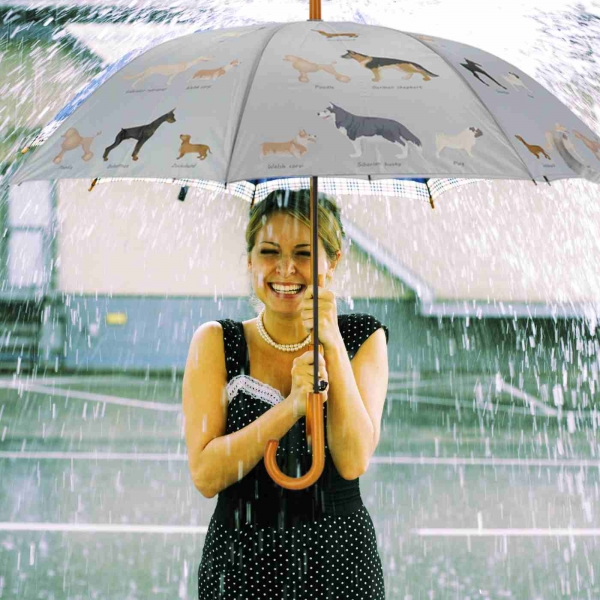 Dáždnik 120x95 cm s plemenami psov