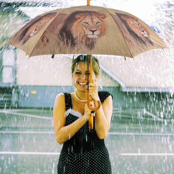 Dáždnik africké zvieratá s motívom leva