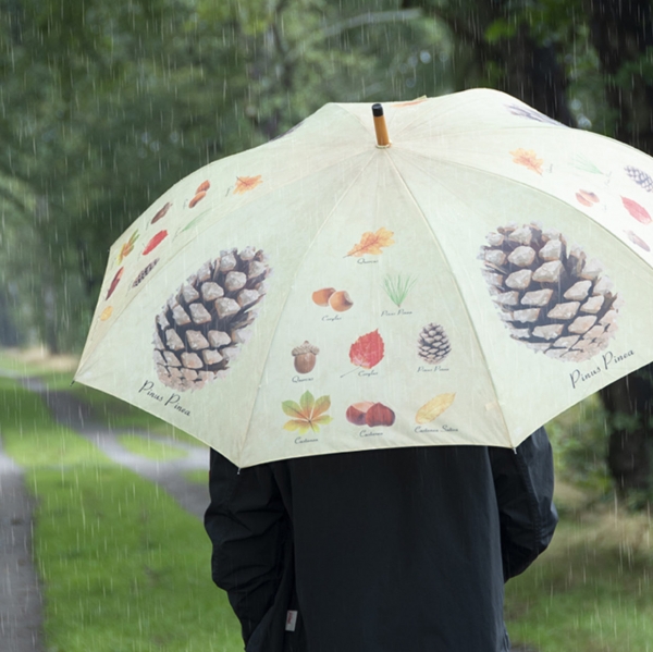 Dáždnik s listami a plodmi stromov 120 x 120 x 95 cm