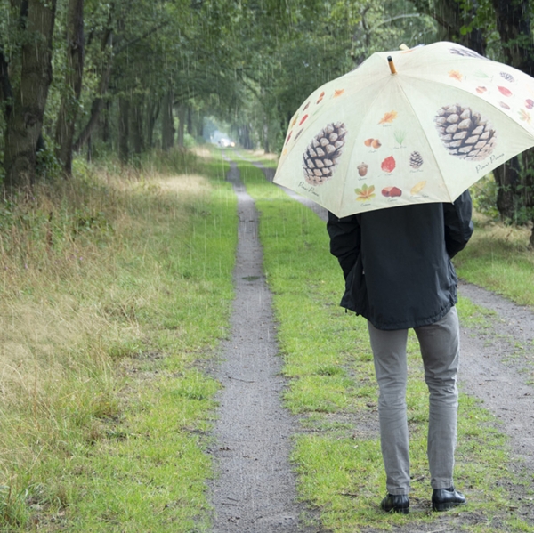 Dáždnik s listami a plodmi stromov 120 x 120 x 95 cm