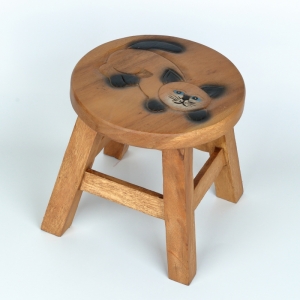 Detská drevená stolička hrajúce si mačiatko 26cm