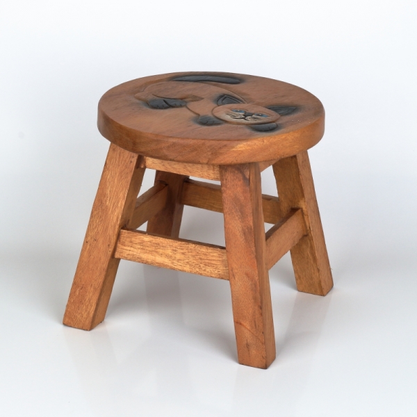 Detská drevená stolička hrajúce si mačiatko 26cm