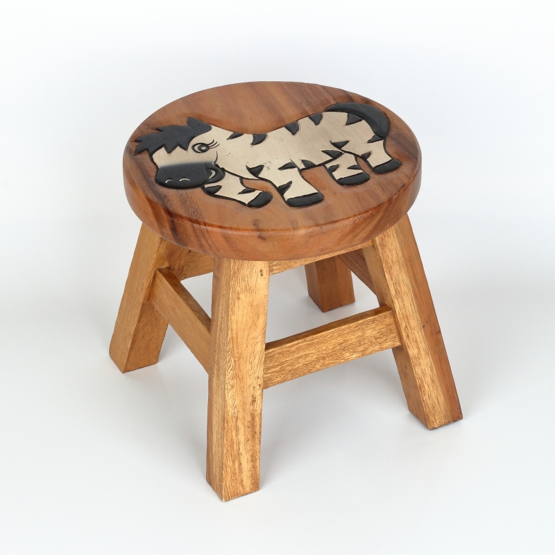 Detská drevená stolička zebra 26cm