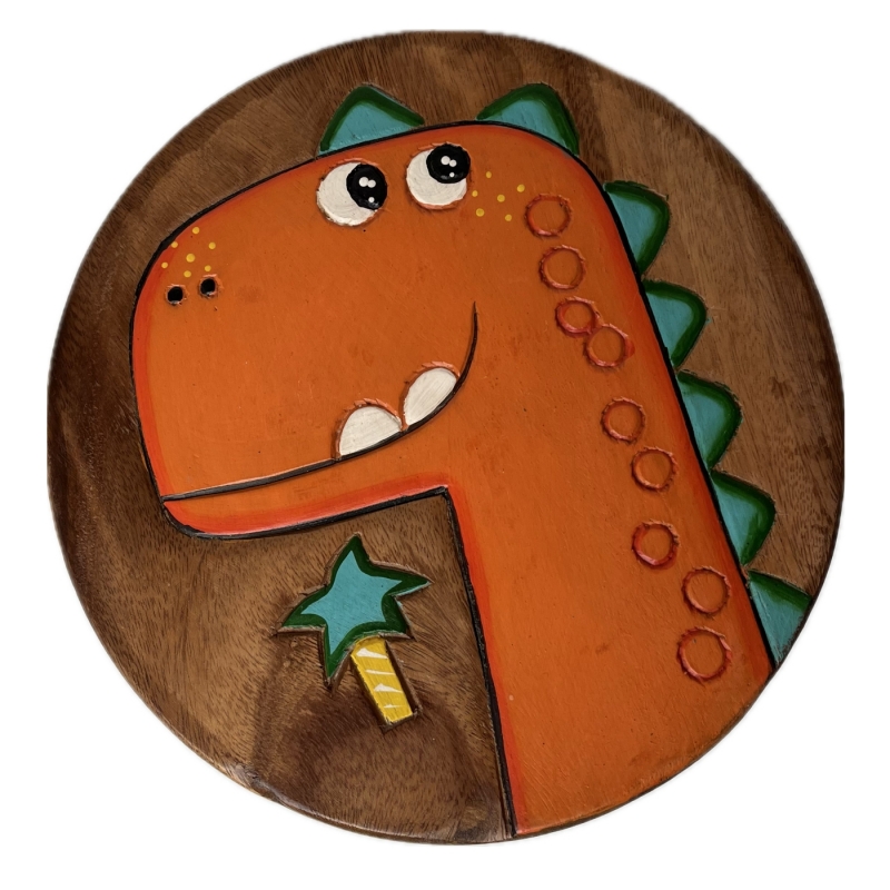 Detská stolička drevená Happy Dino