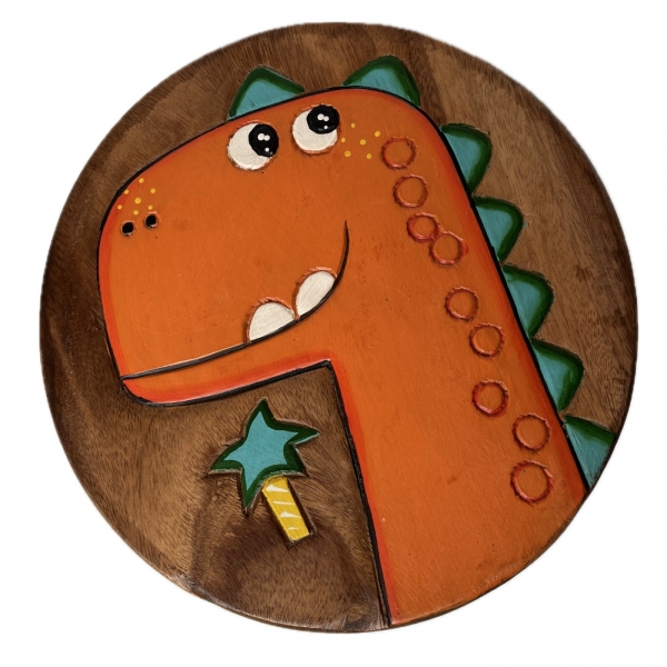 Detská stolička drevená Happy Dino