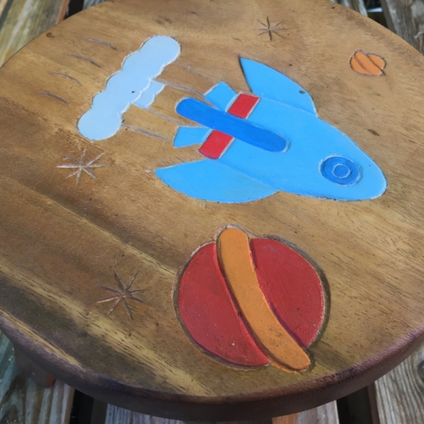 Detská stolička vesmírna raketa