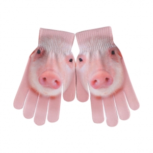 Detské rukavice so zvieratami - prasiatko