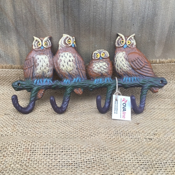 Detský nástenný vešiak malej sovy 31x16cm