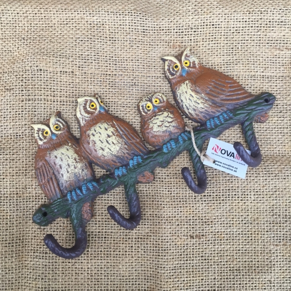 Detský nástenný vešiak malej sovy 31x16cm