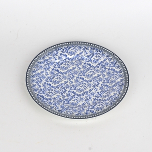 Dezertný tanier modré kvety vetvičky 19cm