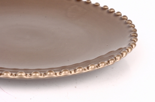 Dezertný tanier PEARL kávový 23cm