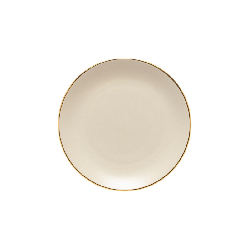 Dezertný tanierik so zlatým okrajom 21cm AUGUSTA