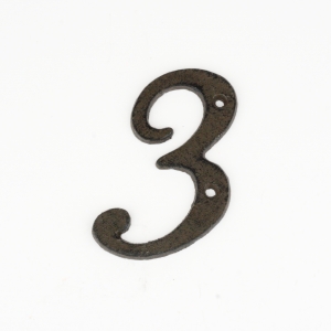 Domové čísla 3 liatina 10,5cm