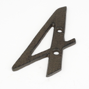 Domové čísla 4 liatina 10,5cm