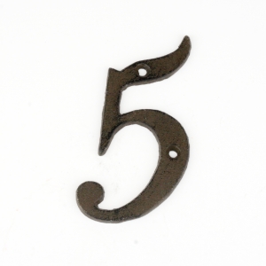 Domové čísla 5 liatina 10,5cm
