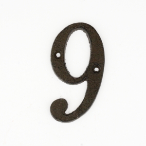 Domové čísla 9 liatina 10,5cm